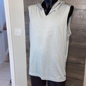 Grey Sleeveless hooded sweatshirt